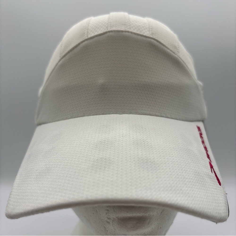 Brooks Women’s White With Red Accent 5 Panel Running Jogging Reflective Hat OSFM